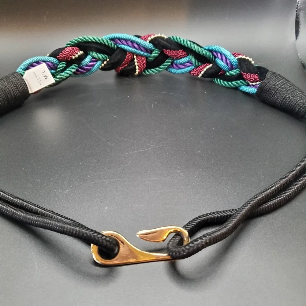 Vintage Colorful Braided Rope/ Cord Belt Size‎ M/L 33